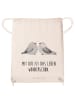 Mr. & Mrs. Panda Gymnastiktasche Turteltauben Liebe mit Spruch in Creme