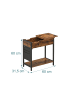 relaxdays Beistelltisch in Schwarz/ Braun - (B)60 x (H)60x (T)31,5 cm