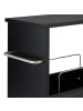 relaxdays Nischenwagen in Schwarz - (B)42 x (H)66,5 x (T)20 cm
