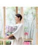relaxdays Wäschekorb Regal in Natur/ Grau - (B)100 x (H)80 x (T)32 cm