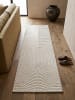 KADIMA DESIGN Kurzflorteppich mit 3D-Relief-Bogenmuster und festem Jute-Rücken in Creme