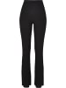 Urban Classics Urban Classics Damen Ladies Flared Rib Knit Leggings in black