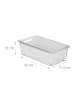 relaxdays 3 x Kühlschrank Organizer in Transparent/ Weiß - (B)32 x (H)10 x (T)17,5 cm