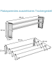 COSTWAY Wäscheständer Wandmontage 86cm in Silber