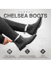 PAULGOS Herren Chelsea Boots, Stiefeletten, Schuhe in Dunkelgrau