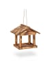 relaxdays Vogelfutterhaus in Geflammt - (B)26 x (H)22 x (T)22 cm
