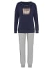 VIVANCE DREAMS Pyjama in dunkelblau/ graumeliert