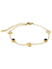 Adeliás Damen Armband – Herz aus Edelstahl mit Strass Steinchen 16,5+3 cm in blau