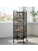 relaxdays Rollwagen in Schwarz - (B)32 x (H)92,5 x (T)33 cm