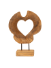 Mauro Ferretti Braune Holzskulptur, 28 x 10 x 38 cm