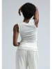 Seamless Basic Top Flounce in Off-White