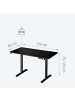 relaxdays Höhenverstellbarer Schreibtisch in Schwarz - (B)120 x (H)120 x (T)60 cm
