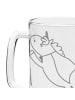Mr. & Mrs. Panda Gravur Bierkrug Einhorn Super ohne Spruch in Transparent