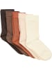 Minymo Strumpfhose "Ankle sock-rib (5-pack)" in Braun