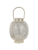 Beliani Laterne LANTAU in Gold/Weiß - (W) 25 x (H) 30 x (L) 25 cm