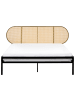 Beliani Doppelbett BOULIN in Schwarz/Braun - (W) 201 x (H) 103 x (L) 208 cm