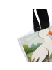 Mr. & Mrs. Panda Shopper Storch Design mit Spruch in Weiß