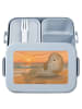 Mr. & Mrs. Panda Bento Box Robbe Lachen Design ohne Spruch in Blau Pastell