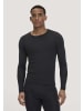 Hessnatur Hessnatur Longsleeve PURE FUNCTION aus Bio-Merinowolle und Seide in schwarz