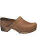 Sanita Comfortwear Clog "Wood-Julie Closed" in Braun