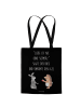 Mr. & Mrs. Panda Schultertasche Hase Igel mit Spruch in Schwarz