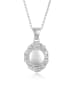 Elli Halskette 925 Sterling Silber Medaillon in Silber