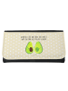 Mr. & Mrs. Panda Frauen Portemonnaie Avocado Pärchen mit Spruch in Gelb Pastell
