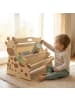 relaxdays Bücherregal Kinder "Giraffe" in Natur - (B)44,5 x (H)32,5 x (T)28 cm