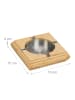 relaxdays Aschenbecher in Natur/ Silber- (B)15 x (H)4 x (T)15 cm