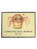 Mr. & Mrs. Panda Zeichenunterlage Spinne Agathe Sandwich mit Spruch in Gelb Pastell