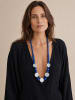 collezione alessandro Lange Kette " Orbit " in blau
