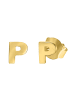 Lucardi 585 Gold Ohrringe "Buchstabe P" Buchstabe