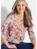 GOLDNER Kurzgröße:  Florales Jerseyshirt, Paisley-Muster in bunt / gemustert