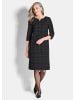 GOLDNER Kurzgröße:  Midi Baumwollkleid mit Karomuster in schwarz / gemustert