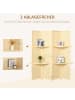 HOMCOM Paravent in Naturholz 180L x 1,9B x 180H cm