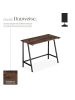 tectake Schreibtisch Newton 100 x 50 x 77 cm, Industrial Holz dunkel, rustikal
