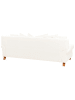 Beliani 3-Sitzer Sofa EIKE in Weiß/Dunkler Holzfarbton - (W) 229 x (H) 82 x (L) 102 cm