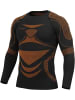 normani Herren Sport-Funktionsunterwäsche Set Hemd + Hose in Schwarz/Orange