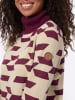 WITT WEIDEN Rollkragen-Pullover in bordeaux-sand-gemustert