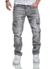 Amaci&Sons Regular Slim Cargo Jeans MIAMI in Hellgrau