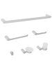 Beliani 6-tlg Badaccessoires Set PARACAS in Silber