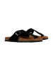 Terre de Marins Saline Leder Pantoletten Schwarz