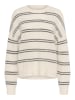 CULTURE Strickpullover CUbernie Classic fit in Whitecap Melange/Grey Stripes