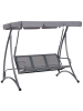 Beliani Gartenschaukel BOGART in Grau - (W) 190 x (H) 169 x (L) 120 cm