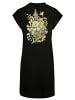 F4NT4STIC T-Shirt Kleid Blumen Muster grün in schwarz