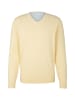 Tom Tailor Pullover Basic V-Neck in Gelb