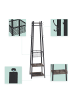 relaxdays Garderobenständer in Schwarz/ Grau - (B)43 x (H)181 x (T)43 cm