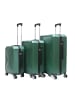 Cheffinger Reisekoffer ABS-03 Koffer 3-teilig Hartschale Trolley Set Kofferset Ha in Grün