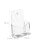 relaxdays 4x Prospekthalter in Transparent - DIN A5