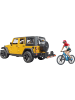 bruder Spielzeugauto 2543 Jeep Wrangler Rubicon Mountainbike und Radfahrer - 4-8 Jahre